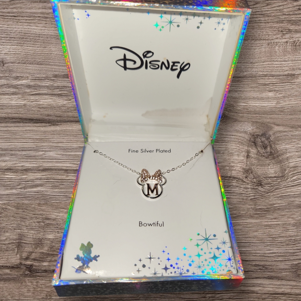 Disney Minnie Letter M Necklace NIB